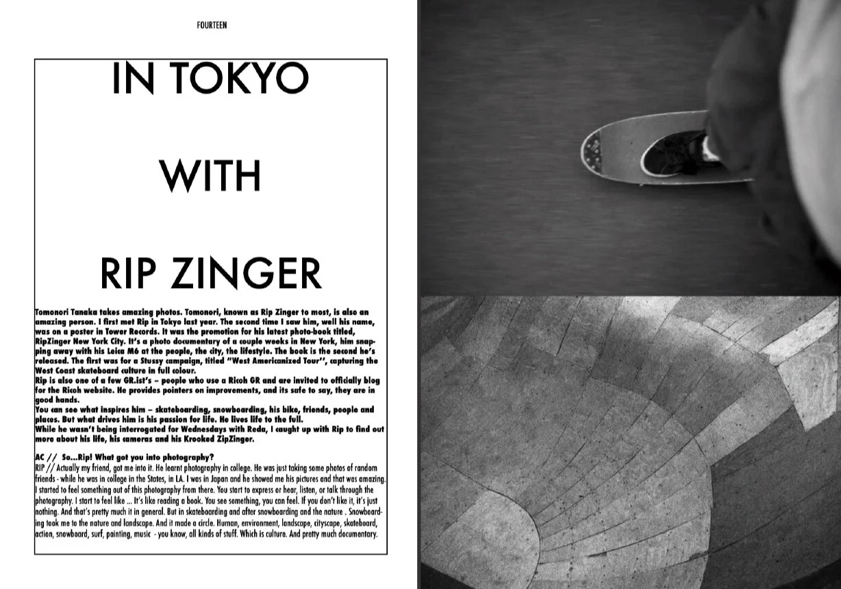 TOMONORI TANAKA RIP ZINGER WEST AMERICANIZED TOUR STUSSY 写真集